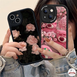 เคสโทรศัพท์มือถือแบบนิ่ม TPU กันกระแทก ลายการ์ตูนหมี สตรอเบอร์รี่ ดอกกุหลาบน่ารัก สไตล์เรโทร สําหรับ Infinix Hot 10 9 11 Play Smart 6 5 Hot 10 Lite Hot 11 11s 10T 10s Note 8