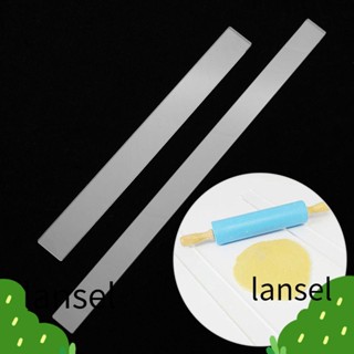 LANSEL ไม้บรรทัดอะคริลิค แบบหนา สําหรับวัดความลึกไอซิ่ง ฟองดองท์ 2 ชิ้น