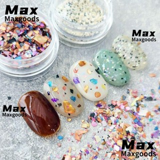 Maxg หินเปลือกหอย 3D สําหรับตกแต่งเล็บ DIY