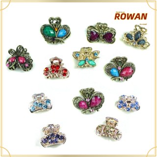 ROWANS กิ๊บติดผม ขนาดเล็ก สไตล์วินเทจ สุ่มสี