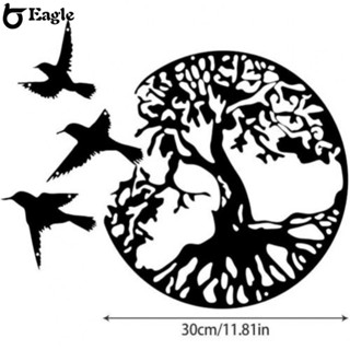 ⭐24H SHIPING⭐30CM Tree of Life &amp; 3 Birds Metal Metal Wall Hanging Décor Bedroom Living Room