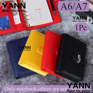 Yann1 สมุดโน้ตบุ๊ก ปกหนัง แบบรีฟิล ขนาด A6 A7