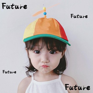 Future หมวกเบสบอล ใบพัดไม้ไผ่ ลายแมลงปอ สีรุ้ง สําหรับเฮลิคอปเตอร์