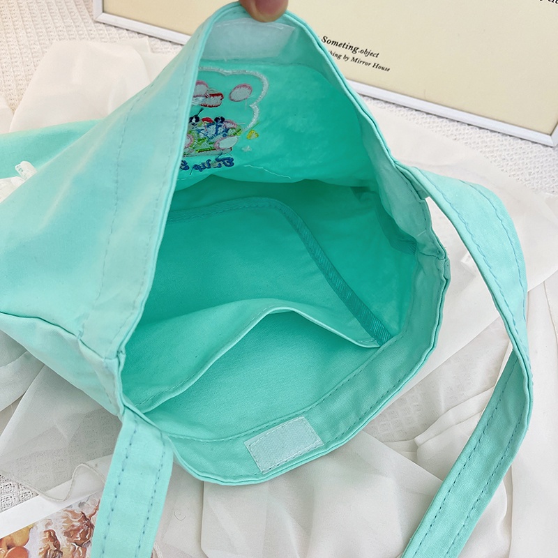 【ลดล้างสต๊อก】miss bag fshion กระเป๋าผ้าใบ ผู้หญิง  น่ารักๆ นักเรียน แบบ ถือ D-1461