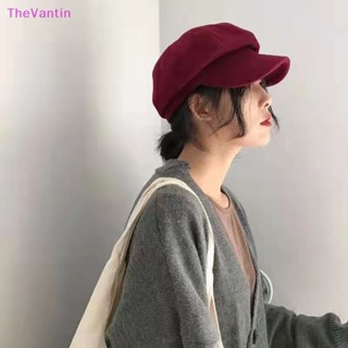 Thevantin หมวกปีกกว้าง ผ้าวูล ทรงแปดเหลี่ยม ให้ความอบอุ่น เข้ากับทุกการแต่งกาย แฟชั่นฤดูหนาว สําหรับผู้หญิง