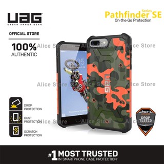 Uag Pathfinder SE Camo Series เคสโทรศัพท์ สําหรับ iPhone 7 Plus / iPhone 8 Plus พร้อมฝาครอบป้องกัน - สีส้ม