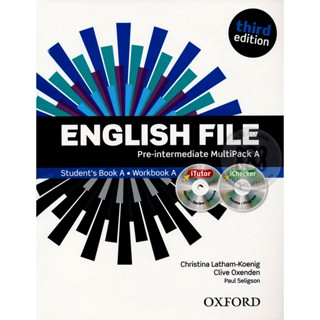 (Arnplern) : หนังสือ English File 3rd ED Pre-intermediate A : Students Book / Workbook with Key +iTutor and iChecker