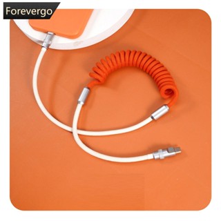 Forevergo สายชาร์จ USB C 120W อลูมิเนียมอัลลอย ยืดหดได้ 2 เมตร B8P4