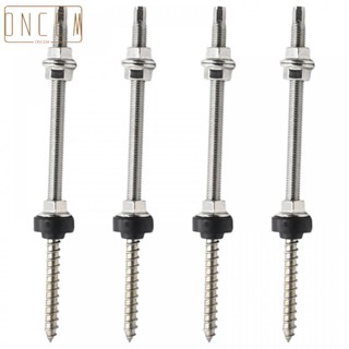 【ONCEMOREAGAIN】Versatile M10 200mm Stainless Steel Hanger Bolts for Solar Panel Mounting (4PCS)