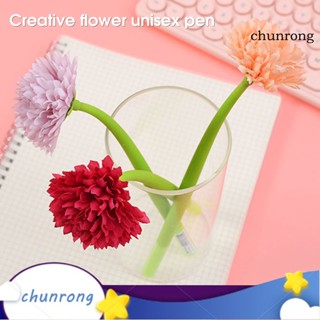 Chunrong ปากกาเจลเทียม ลายดอกไม้ ป้องกันรอยขีดข่วน แบบพกพา สําหรับโรงเรียน