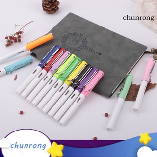 Chunrong ปากกาหมึกซึม แบบพลาสติกกลวง 0.38 มม. สําหรับโรงเรียน