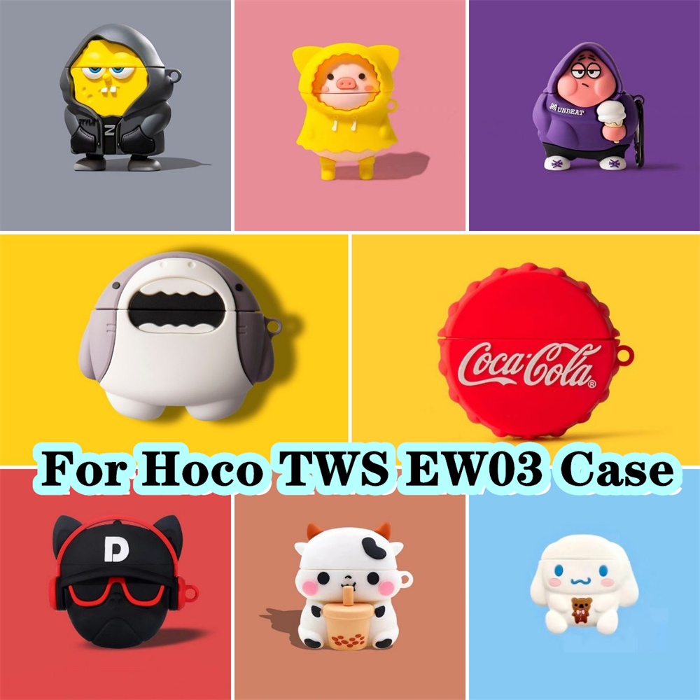 สําหรับ Hoco เคส TWS EW03 รูปทรงสามมิติน่ารักสําหรับ Hoco TWS EW03 Casing Soft Headphone Case Cover 