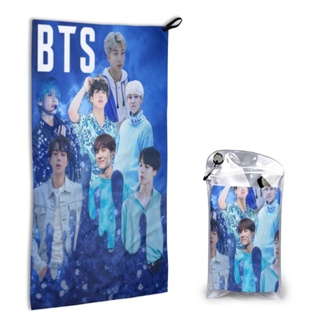 ผ้าขนหนูอาบน้ํา แบบนิ่ม ดูดซับน้ําได้ดี แบบแห้งเร็ว ลาย Bts ขนาด 40x80 ซม. สําหรับเด็ก และผู้ใหญ่