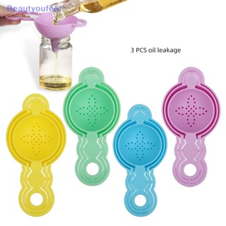 [Beautyoufeel] 3 in 1 กรวยกรองน้ํามัน เครื่องเทศ ไวน์ พลาสติก อุปกรณ์เสริม สําหรับห้องครัว