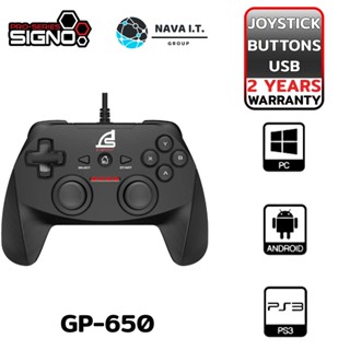 COINSคืน15%⚡FB9JMZV6⚡ SIGNO GP-650 MAZZARO E-SPORT JOYSTICK อุปกรณ์ช่วยในเกม PC/PS3/ANDROID รับประกัน 2ปี