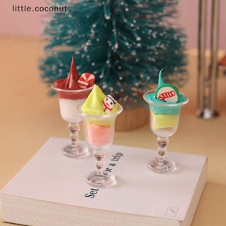 [little.coconut] ถ้วยไอศกรีมจิ๋ว 1:12 สําหรับตกแต่งบ้านตุ๊กตา 4 ชิ้น