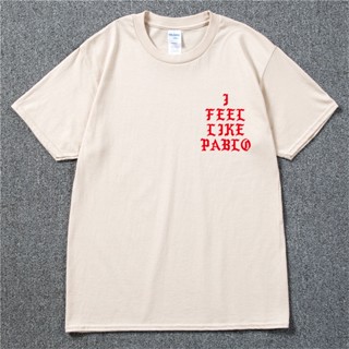 เสื้อยืดลําลอง แขนสั้น คอกลม พิมพ์ลาย Kanye West I Feel Like Pablo สไตล์สตรีท สําหรับผู้ชาย