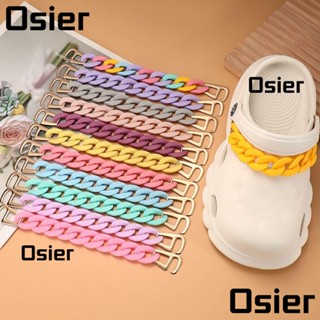 Osier1 สายโซ่คล้องรองเท้า ประดับไข่มุก ลายดอกไม้ 70 ซม. หลากสี DIY 4 ชิ้น