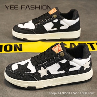 YEE Fashion  รองเท้าผ้าใบผู้ชาย ลำลองผู้ชาย ผ้าใบแฟชั่น สไตล์เกาหลี กีฬากลางแจ้ง ทำงานรองเท้าลำลอง 33z073109 fashion Chic สไตล์เกาหลี ทันสมัย D95D01X 37Z230910