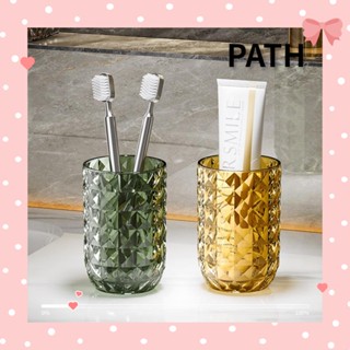 Path ถ้วยแปรงสีฟัน พลาสติกใส แบบพกพา กันลื่น น้ําหนักเบา สําหรับใส่ยาสีฟัน เดินทาง