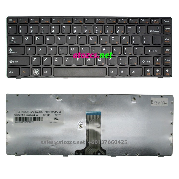 LENOVO IDEAPAD G470AH G470GH V470C V475 G470 G475 แป้นพิมพ์แล็ปท็อป