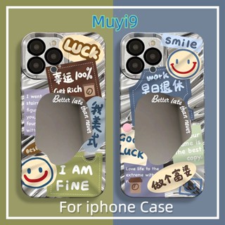 Ins เคสโทรศัพท์มือถือแบบนิ่ม กันกระแทก พร้อมกระจก ลายฉลาก สําหรับ Iphone 14ProMax 13ProMax 12 Pro MAX 11 14 13Pro