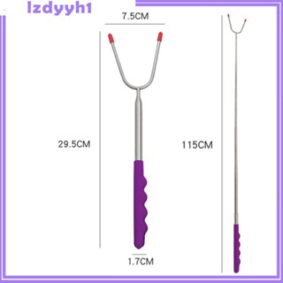 [JoyDIY] ไม้เสียบเคบับ ด้ามจับไม้ โลหะ ขยายได้ สําหรับย่างบาร์บีคิว