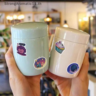 Strongaromatic สติกเกอร์ ลายการ์ตูนอนิเมะ สีม่วง สําหรับติดตกแต่งกีตาร์ สเก็ตบอร์ด 50 ชิ้น