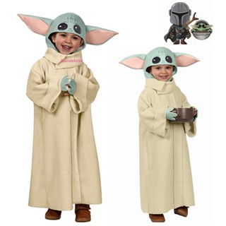 Buildvictor ชุดคอสเพลย์ Star Wars The Mandalorian Baby Yoda พร้อมหมวก