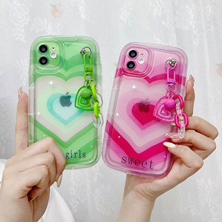 เคสโทรศัพท์มือถือแบบนิ่ม Tpu ใส ลายหัวใจ สีชมพู ม่วง เขียว สําหรับ Samsung Galaxy A30S A53 A52 A52S A23 A13 A12 5G 4G A10 A10S M01S M10 A33 A32 A20 A30 A50 A50S