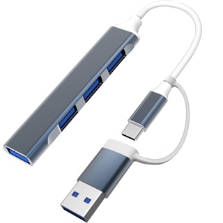 อะแดปเตอร์ฮับ USB Type C 3.0 USB 3.0 2.0 4 พอร์ต OTG อะลูมิเนียมอัลลอย สําหรับโทรศัพท์มือถือ แล็ปท็อป