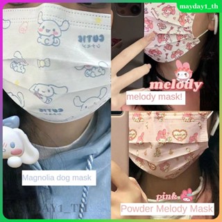 Hello Kitty DaisyDuck หน้ากาก 3 ชั้น พิมพ์ลายการ์ตูนอนิเมะ Snoopy Kuromi Cinnamoroll GeminiKirby สไตล์ญี่ปุ่น สําหรับผู้ชาย ผู้หญิง 10 ชิ้น