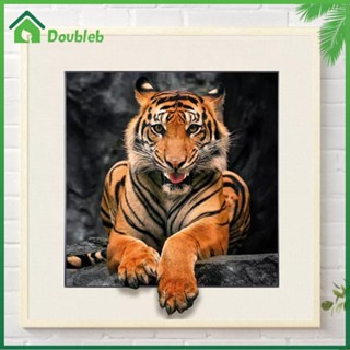 【Doub X ✮】ภาพวาดปักเพชร ทรงกลม ลายเสือ 3D 5D DIY สําหรับตกแต่งบ้าน ✮