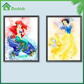 【Doub X ✮】ภาพวาดปักเพชร ทรงกลม ลายเจ้าหญิง 5D DIY สําหรับตกแต่งบ้าน ✮