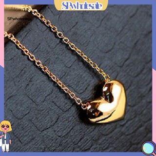 ขายส่ง|  สร้อยคอโซ่ สเตนเลส รูปหัวใจ สีพื้น หรูหรา ของขวัญวันเกิด สําหรับผู้หญิง