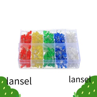 Lansel หลอดไฟ LED ไดโอดเปล่งแสง F5 5 มม. 5 สี 100 ชิ้น 500 ชิ้น