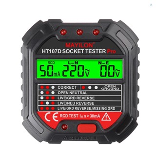 Tmt MAYILON เครื่องทดสอบแรงดันไฟฟ้า ซ็อกเก็ต 90~250V 6 ประเภท เครื่องมือตรวจจับการรั่วไหลของเฟส