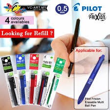 ไส้ปากกาลบได้ Refill สำหรับ Pilot FriXion Slim 0.5 / 0.38 ปากกาลบได้ ปากกา 3 ระบบ