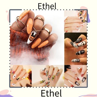 Ethel1 เล็บปลอม แบบกด สําหรับตกแต่งเล็บปลอม 24 ชิ้น ต่อกล่อง