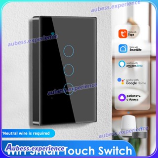 Tuya Wifi Smart Switch ทำงานร่วมกับ Alexa Google Home Non Neutral Square Panel 1/2/3/4 Gang ผู้เชี่ยวชาญ