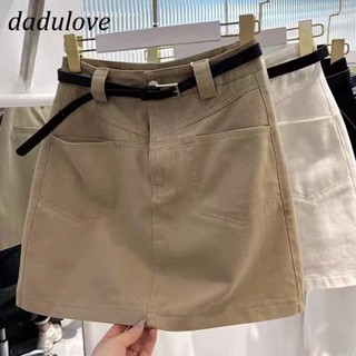 DaDulove💕 New American Ins High Street Retro Denim Skirt Niche High Waist A- line Skirt Large Size Bag Hip Skirt