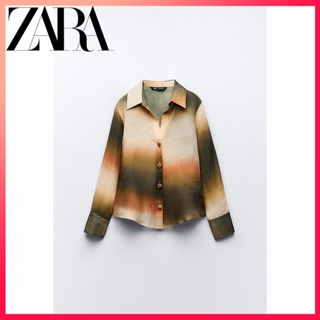 Zara ใหม่ เสื้อเชิ้ต มัดย้อม สําหรับผู้หญิง