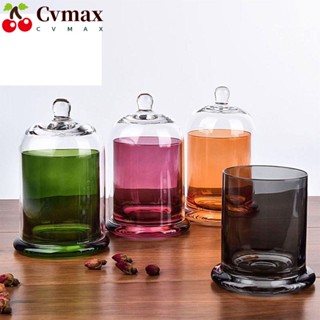 Cvmax โหลแก้วใส่เทียน รูปดอกไม้ 8 สี สําหรับตกแต่งห้องนอน DIY