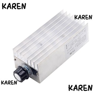 Karen SCR บอร์ดควบคุมความเร็วมอเตอร์ พลาสติก 10000W AC 110- 220V อะลูมิเนียม สีเงิน ทนทาน สําหรับช่างไฟฟ้า