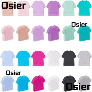 Osier1 จี้ลูกปัดซิลิโคน 26x26.5x8 มม. 10 สี สําหรับห้อยเสื้อผ้าพยาบาล