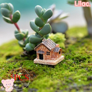 Lilac บ้านตุ๊กตาจิ๋ว งานฝีมือ สําหรับตกแต่งบ้าน สวน ภูมิทัศน์ ขนาดเล็ก 5 ชิ้น