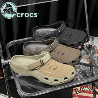 [GRANDGLORIOUS] Crocs Yukon รองเท้าแตะหนังลําลอง สําหรับผู้ชาย