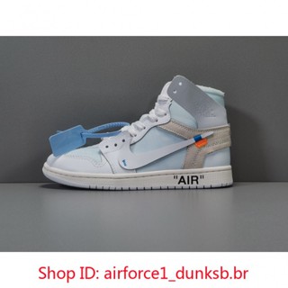 Nike Air Jordan 1 retro high off white aq0818 100 รองเท้าผ้าใบลําลอง เหมาะกับการเล่นกีฬา