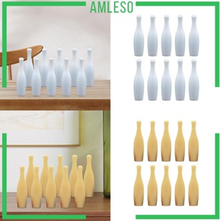 [Amleso] ชุดโบว์ลิ่ง ขนาดเล็ก แบบพกพา 10 Pins ของเล่นสําหรับเด็ก