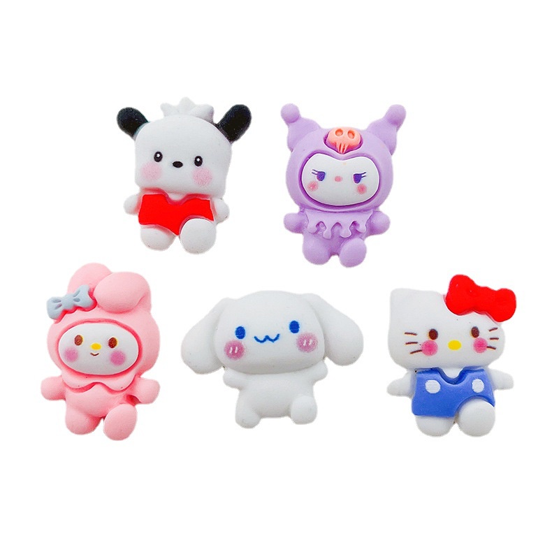 [2 #] Jibbitz Crocs ใหม่ kt Cat Chacha Dog Melody Big Ear Dog Kulomi ผ้าโพกศีรษะ วัสดุเรซิ่น เครื่องประดับ อุปกรณ์เสริมรองเท้า หัวเข็มขัด QP